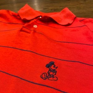 🐭 vtg 80s MICKEY MOUSE polo shirt Disney World